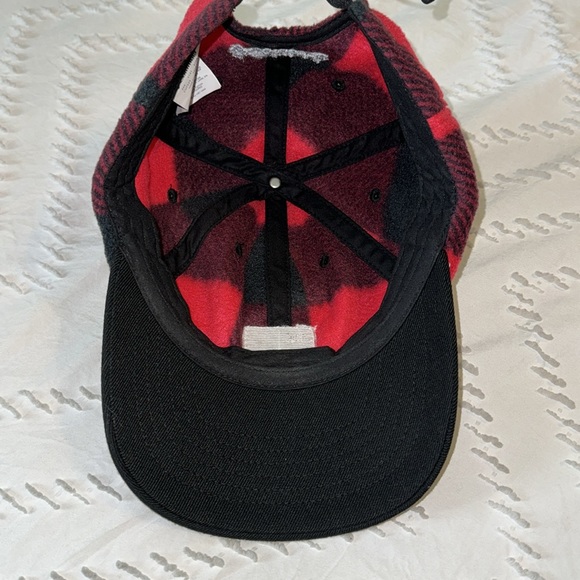 EUC Unisex Columbia Buffalo Plaid Ball Cap Red Black One Size - Picture 3 of 4